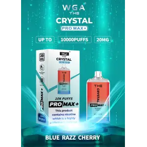 Blue Razz Cherry by WGA Crystal Pro Max Plus 10000 Disposable Vape 